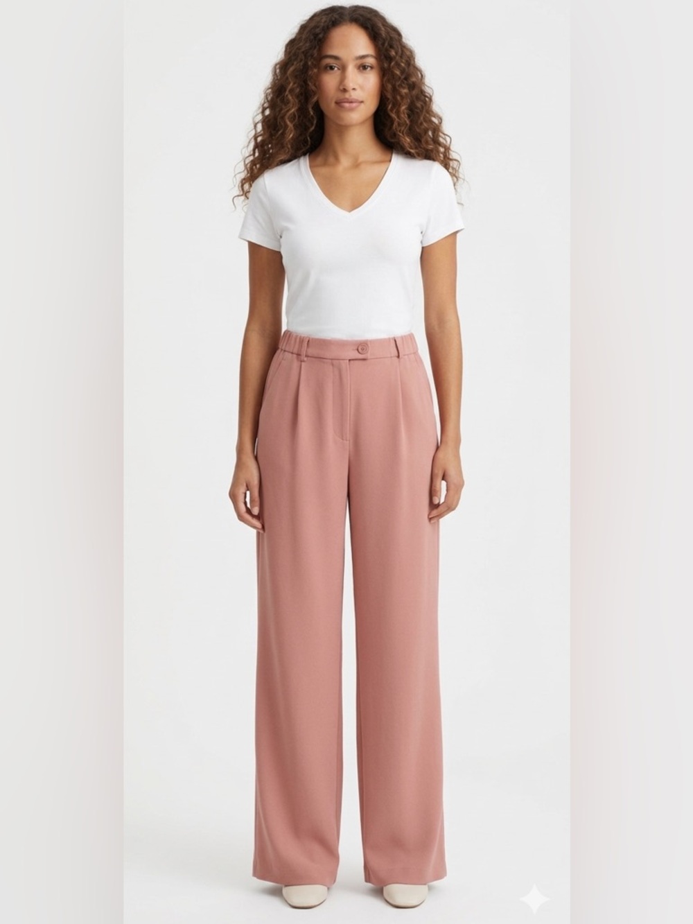 URBAN HERITAGE Elastic Waist pink wide leg polyester pants Size 11/12
